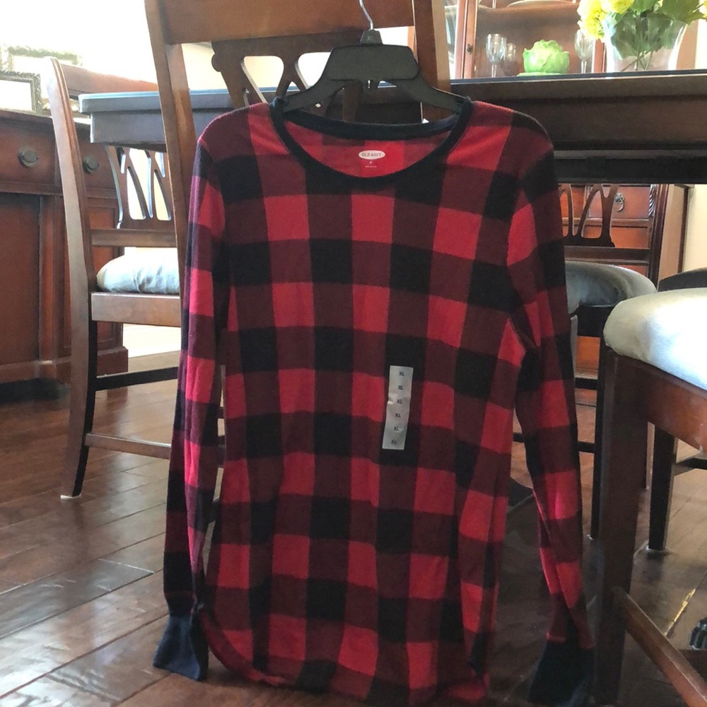 Checkerd pajama top